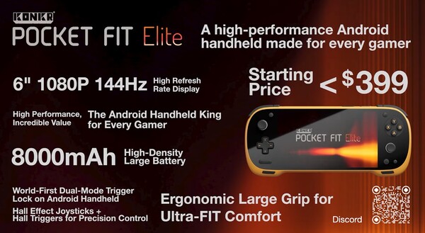 康克 Pocket Fit Elite 的规格。(图片来源：Ayaneo）