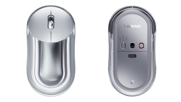 联想 900 无线鼠标可同时配对三台设备。(图片来源：联想）