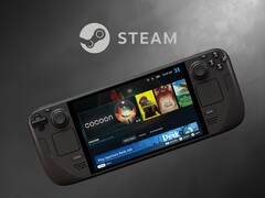 Steam 徽标下方显示的 Valve Steam Deck LCD（图片来源：Valve，有编辑）