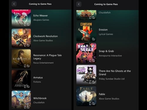 即将推出的 Xbox Game Pass 游戏