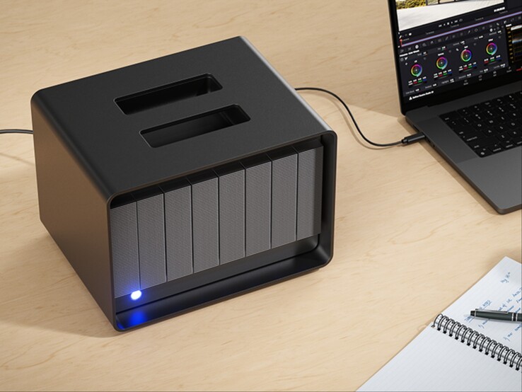 希捷 LaCie 8big Pro5 RAID 存储解决方案宣传图片。