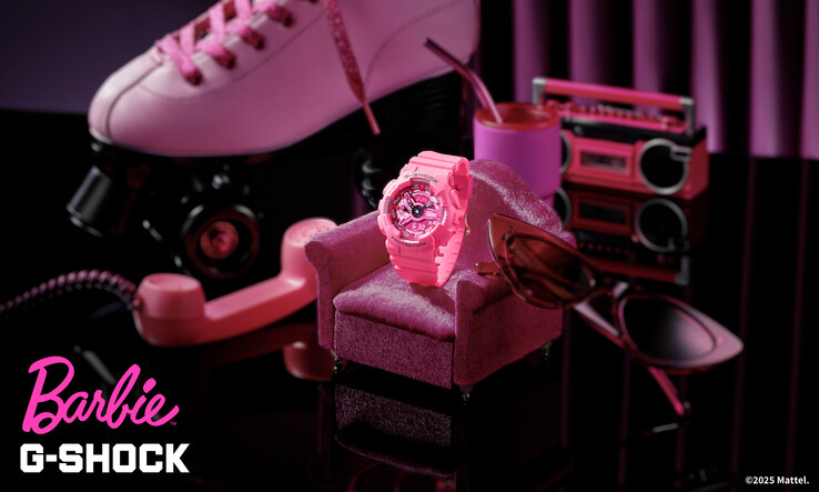 卡西欧 G-Shock GMA-S110BE-4A 芭比限量版手表已抵达美国（图片来源：卡西欧）
