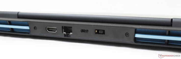 后部：HDMI 2.0，千兆RJ-45，USB-C 3.2 Gen. 2 w/ Power Delivery 3.0 + DisplayPort 1.4，AC适配器