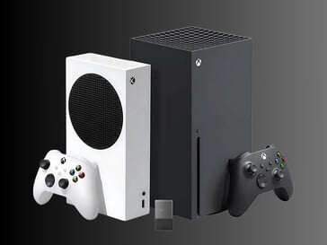 Xbox 游戏机前的希捷 4TB Xbox 扩展卡（图片来源：百思买）