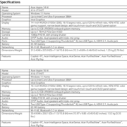 宏碁 Aspire 14 AI 和 Aspire 16 AI：规格。(图片来源：宏碁）