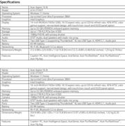 宏碁 Aspire 14 AI 和 Aspire 16 AI:规格。(图片来源:宏碁)