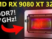 RX 9080 XT ES 猜测（图片来源：@MooresLawIsDead YouTube）