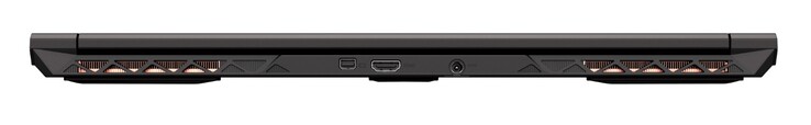 背面。Mini DisplayPort 1.4, HDMI 2.0, 电源