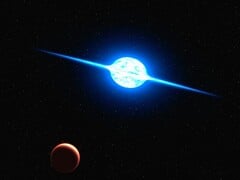 艺术家绘制的中子星插图。