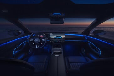 采用全新卡普里蓝配色的小米 SU7 (2026)：这款电动运动轿车不仅仅是小改款。(图片来源：小米）