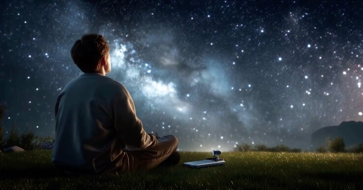 机器人手机的摄像头还能追踪星星，以拍摄出清晰的长曝光照片