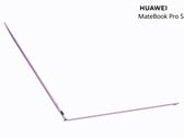 MateBook Pro S 的重量仅为 798 克。图为：一张展示该笔记本电脑纤薄设计的宣传图。