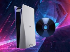 PS6主机的效果图,图中展示了实体游戏光盘