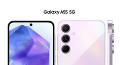 Galaxy A55 据传将有令人敬畏的冰蓝、紫丁香和海军蓝三种配色。(图片来源：Android Headlines）