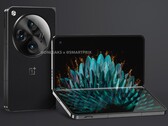 OnePlus Open 似乎是 Oppo Find N2 的全球继任者。(图片来源:OnLeaks 和 SmartPrix)