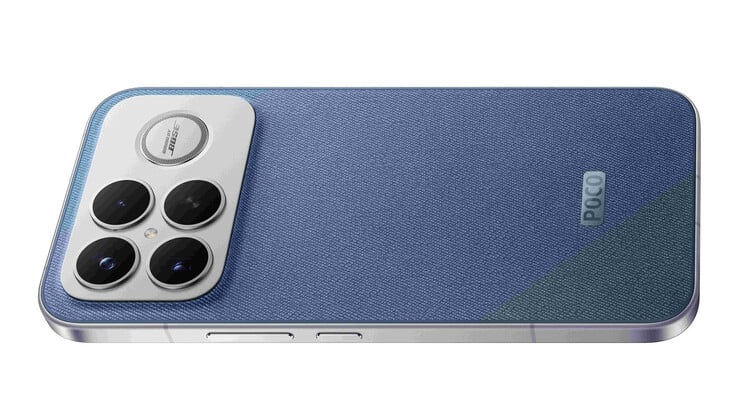 Poco F8 Ultra 的蓝色牛仔布外观。(图片来源：via Sudhanshu Ambhore）