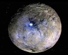 矮行星谷神星的增强色彩效果图（图片来源：NASA、JPL-Caltech、UCLA、MPS、DLR 和 IDA）