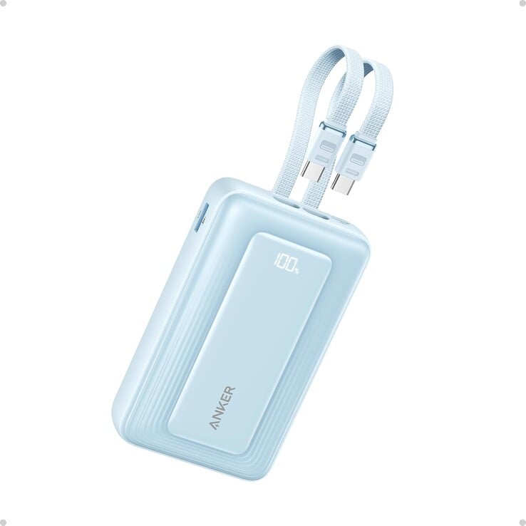 Anker Zolo 电源箱（20K、45W、内置双 USB-C 电缆）。(图片来源：Anker）