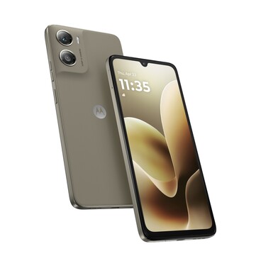 Pantone 月桂橡树色的 Moto G06。(图片来源：摩托罗拉）