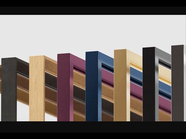 亚马逊 Ember Artline 电视机的可用边框选项集。