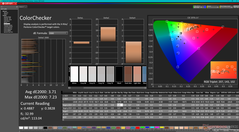 校准前的 ColorChecker（对比 P3）