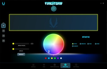 FireStorm 实用程序 - RGB 选项