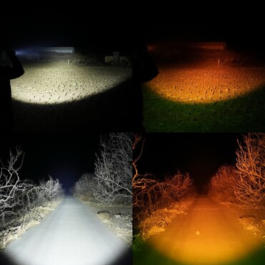 琥珀色滤光片将光线变为橙色