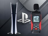 噪音测试中展示的 PS5 Slim Digital（图片来源：索尼 PlayStation，Landtek，有编辑）
