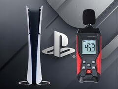 噪音测试中展示的 PS5 Slim Digital（图片来源：索尼 PlayStation，Landtek，有编辑）