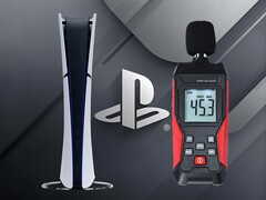 噪音测试中展示的 PS5 Slim Digital（图片来源：索尼 PlayStation，Landtek，有编辑）