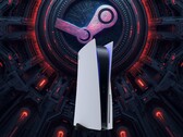 蒸汽背景下的 PS5 游戏机