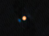 参宿四及其伴星 Siwarha 的图像（图像来源：NASA、JPL 和 NOIRLab；已裁剪）。