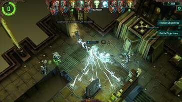 图示:Warhammer 40,000: Mechanicus 的游戏画面截图。