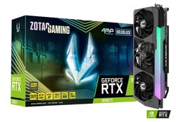Zotac GamingGeForce RTX 3090 Ti AMP Extreme Holo GPU。审查单位由Nvidia India提供。