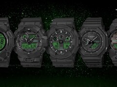 卡西欧 G-Shock 黑色和电光绿手表