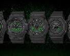 卡西欧 G-Shock 黑色和电光绿手表