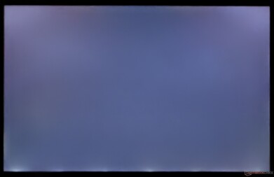 长时间曝光下底部边缘出现背光出血现象