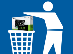 NvidiaGeForce RTX 5050 是 2025 年发布的最差 GPU 之一。(图片来源：PNY、Pixabay，经编辑）