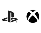 白色背景下的 PlayStation 和 Xbox 徽标（图片来源：PlayStation 和 Xbox）