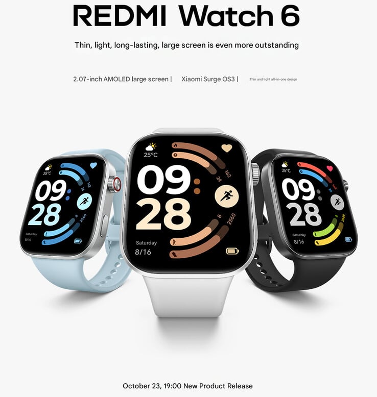 智能手表的发布预告（图片来源：Xiaomi - 机器翻译）