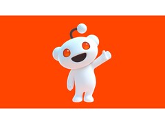 Reddit 吉祥物 Snoo 的宣传图片，背景为纯红色。(图片来源：Reddit）