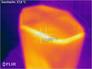 Netgear 夜鹰 RS600 通风口的表面温度