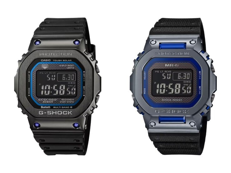 卡西欧 G-Shock GMWB5000SB-1A2(左)和 MRGB5000SA-2(右)