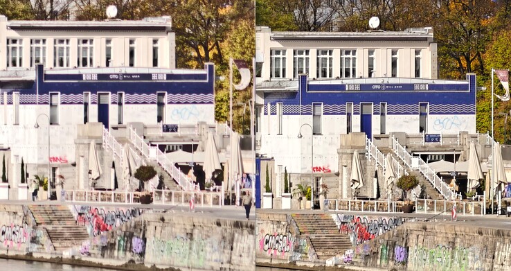 2 亿像素裁剪:左边为 Oppo,右边为 Vivo。