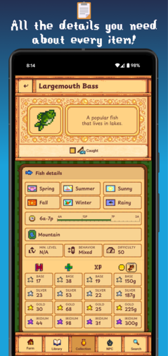 Gunther's Library 应用程序中的项目详情（图片来源：Google Play 商店）