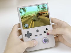 Anbernic RG477V 的两种首发颜色之一。(图片来源:Anbernic)