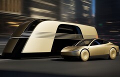 特斯拉 Robovan 和 Cybercab（图片来源：特斯拉）