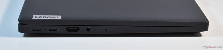 左：2 个 Thunderbolt 4、HDMI、3.5 毫米音频、nanoSIM 卡
