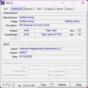 CPU-Z。主板