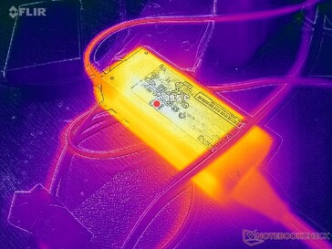 运行高负荷时，交流适配器的温度可达 40 摄氏度以上